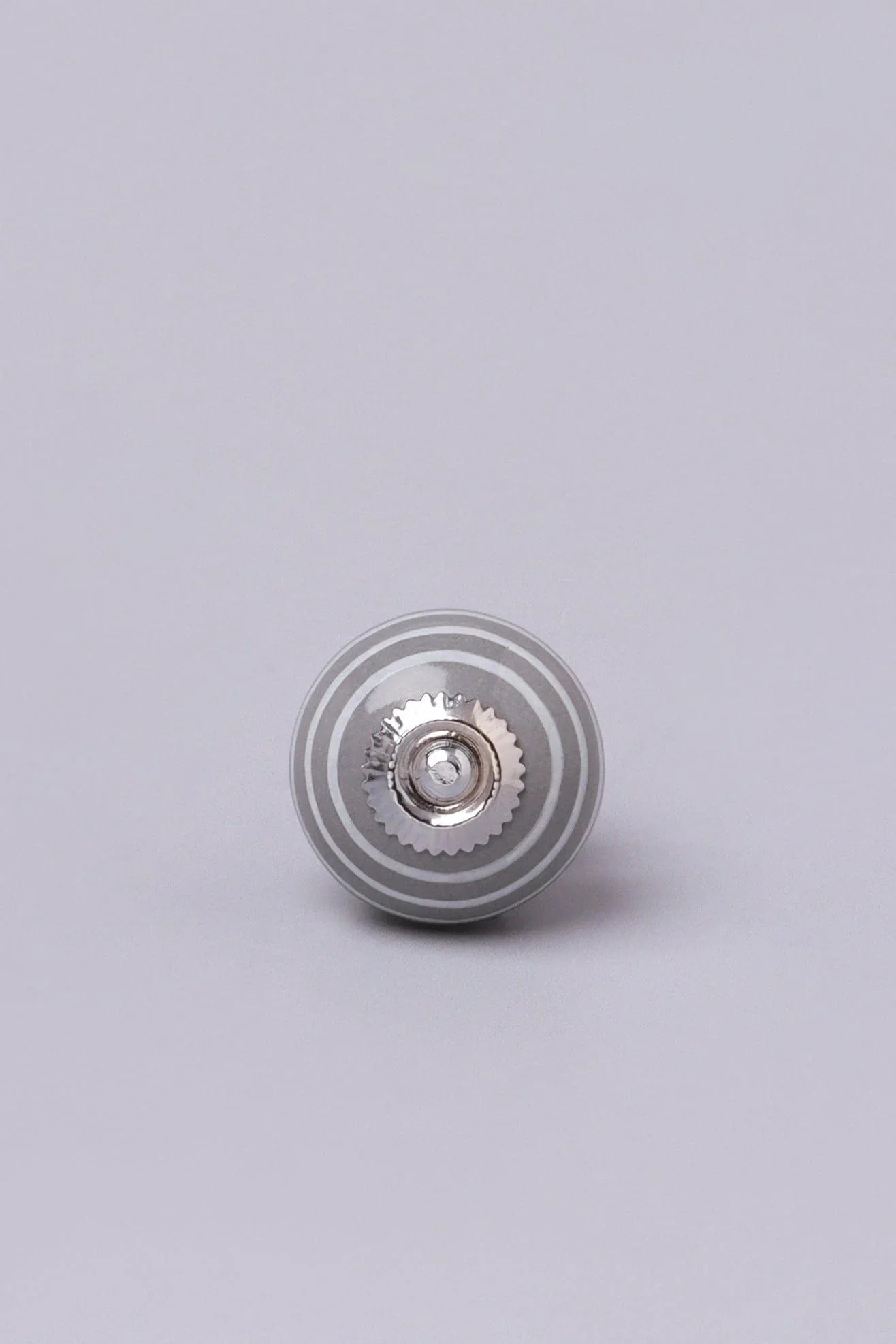 white-striped-handcrafted-ceramic-door-knob-in-purple-and-dark-grey-g-decor-11063 - G Decor