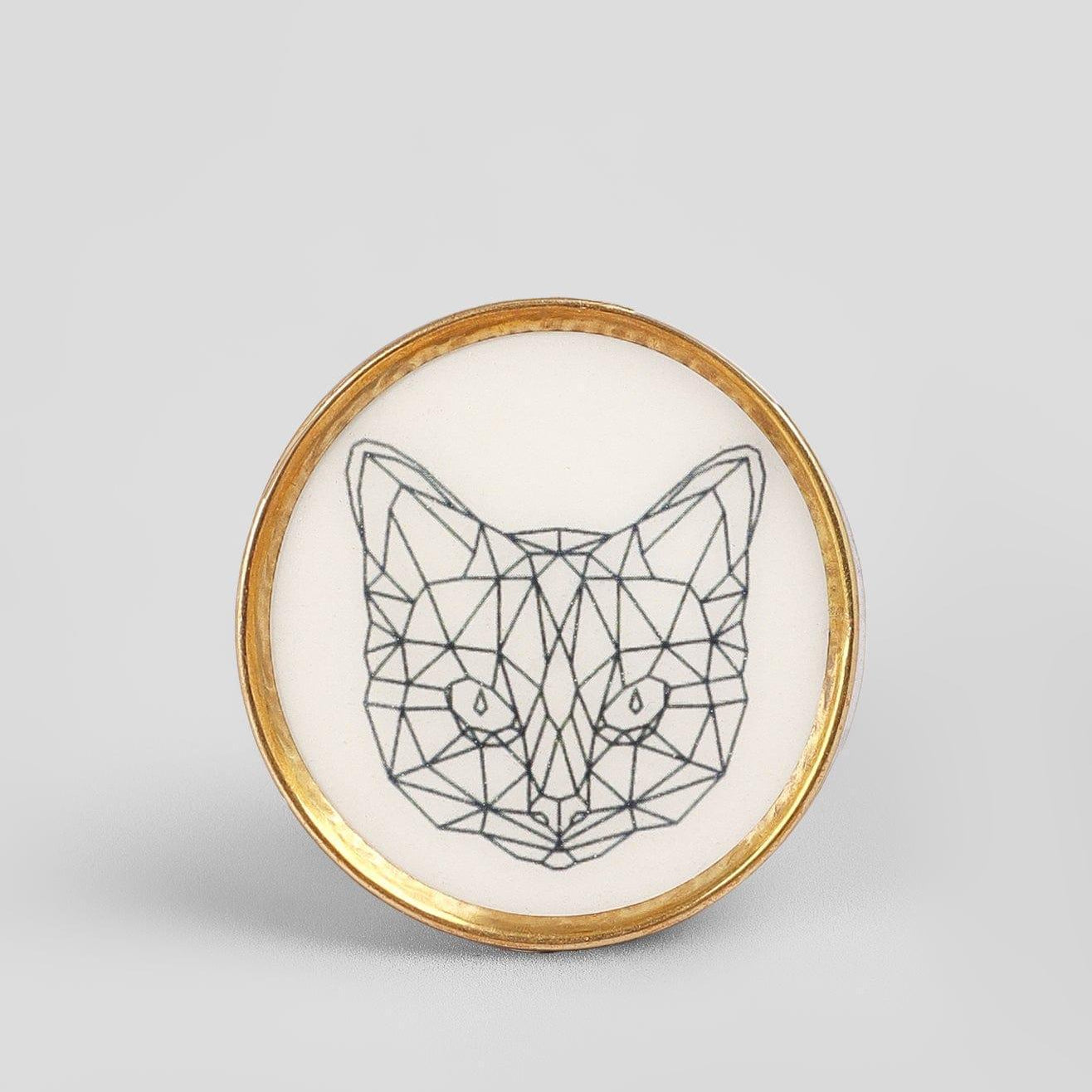 Wild Animal Brass Door Knob Decorative Cupboard & Drawer Handle - G Decor