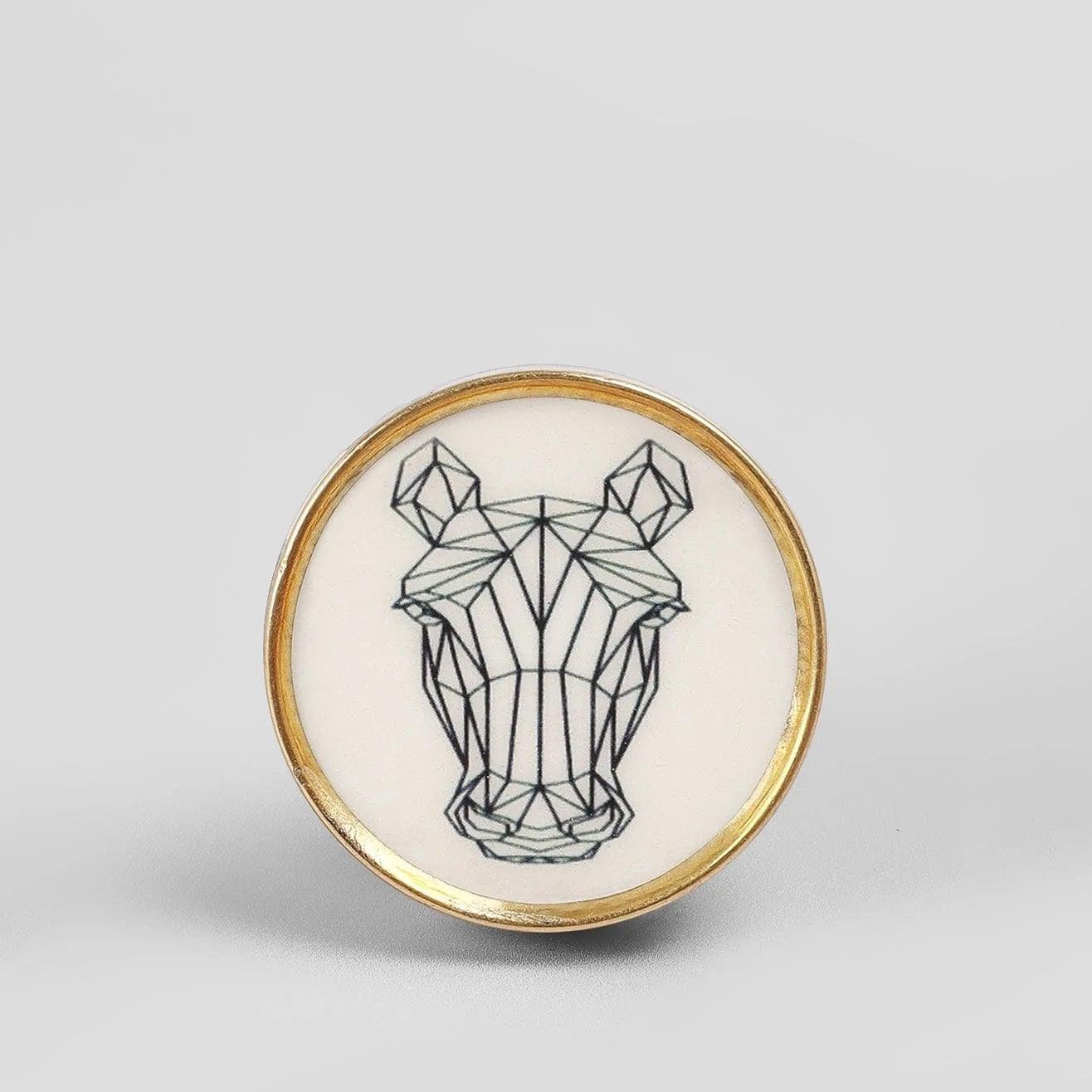 Wild Animal Brass Door Knob Decorative Cupboard & Drawer Handle - G Decor