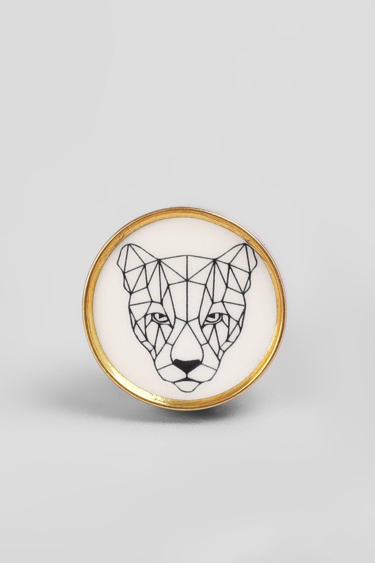 Wild Animal Brass Door Knob Decorative Cupboard & Drawer Handle - G Decor