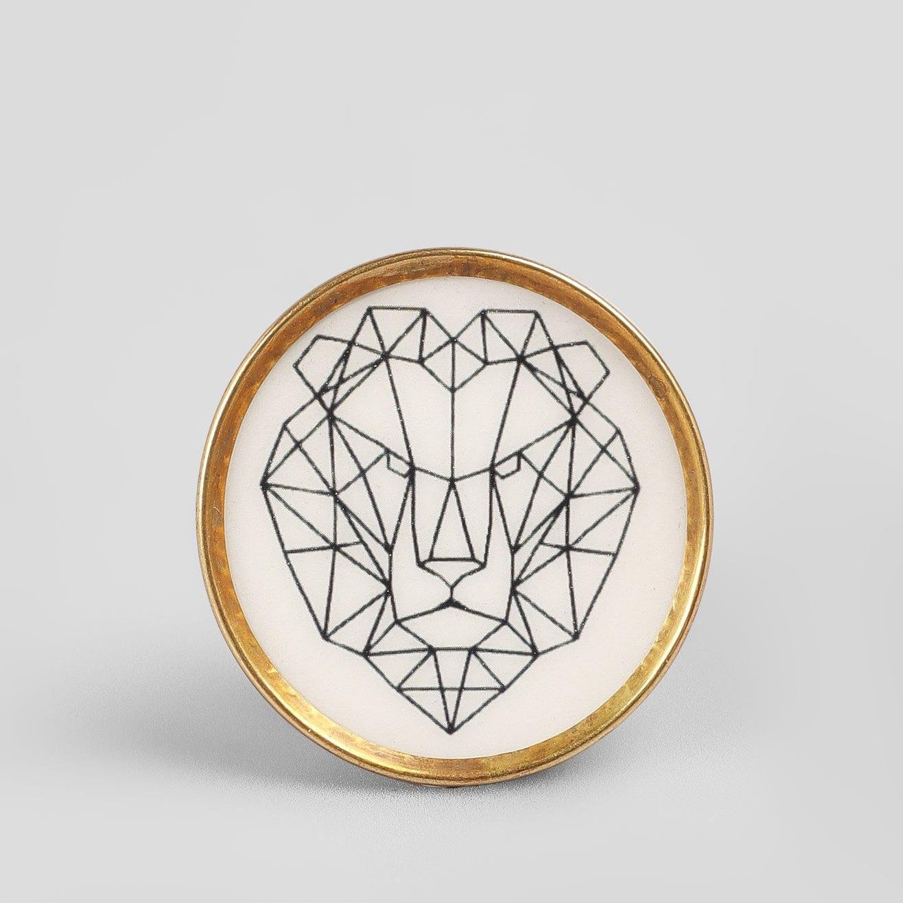 Wild Animal Brass Door Knob Decorative Cupboard & Drawer Handle - G Decor