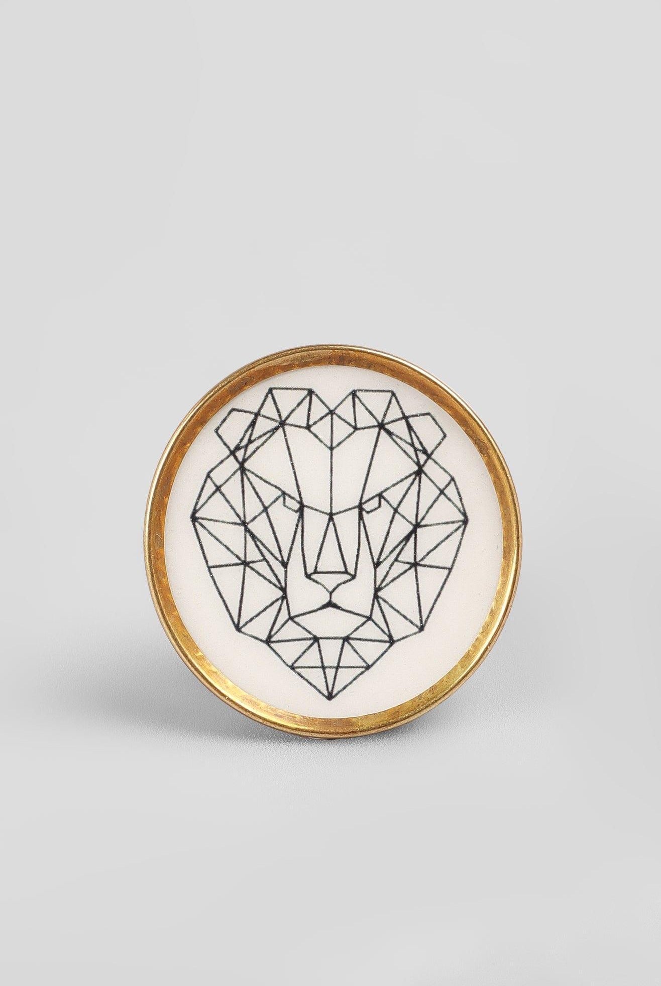 Wild Animal Brass Door Knob Decorative Cupboard & Drawer Handle - G Decor