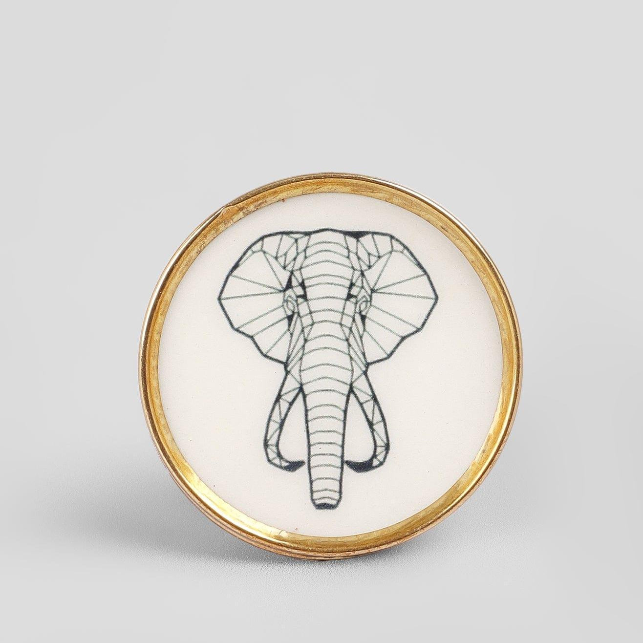 Wild Animal Brass Door Knob Decorative Cupboard & Drawer Handle - G Decor