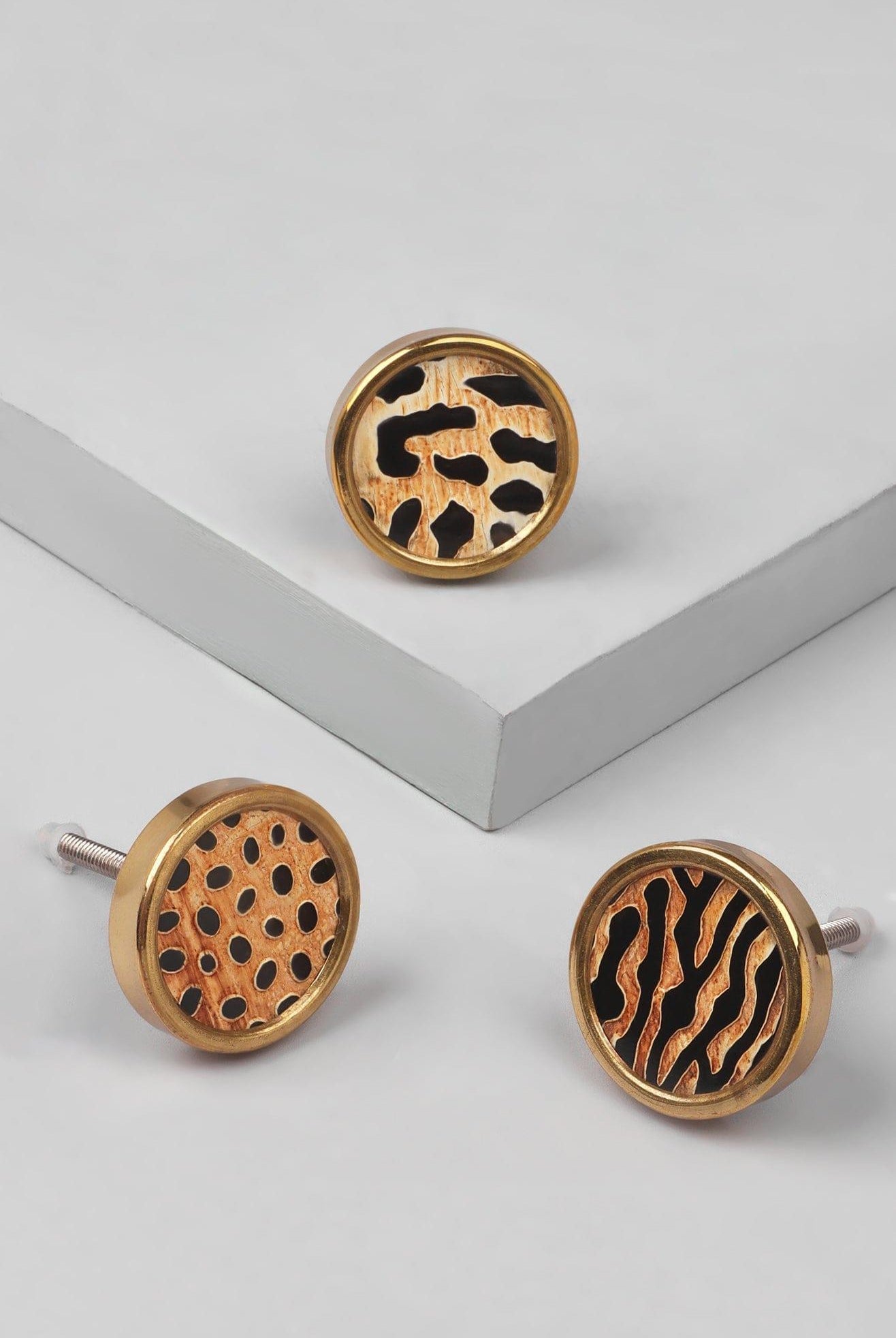 Wild Luxe Brass Knobs Animal Print Collection - G Decor