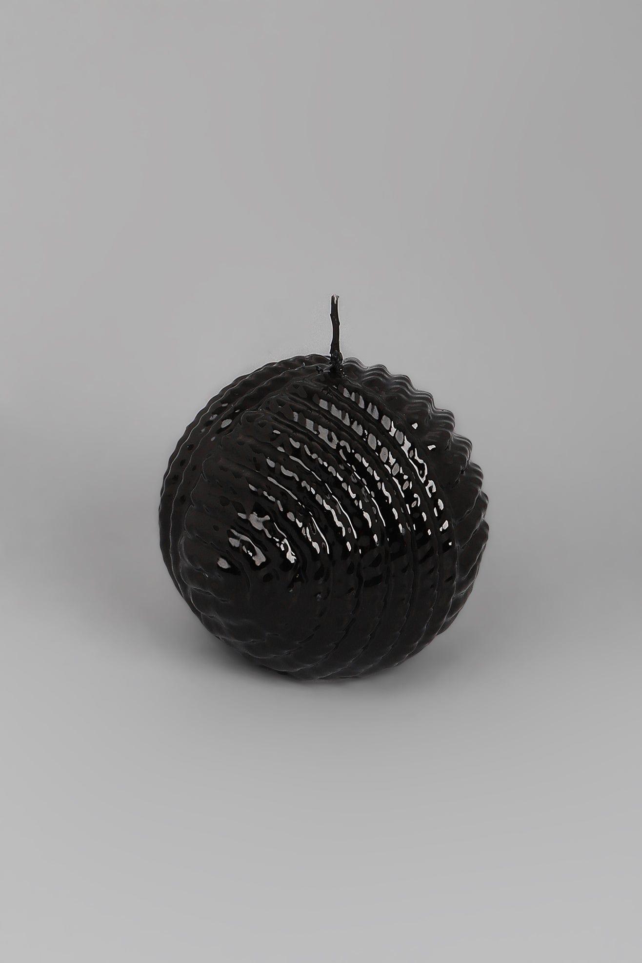 G Decor Candles & Candle Holders Grey Wool Ball Detailed Pattern Lacquered Sphere Ball Candles