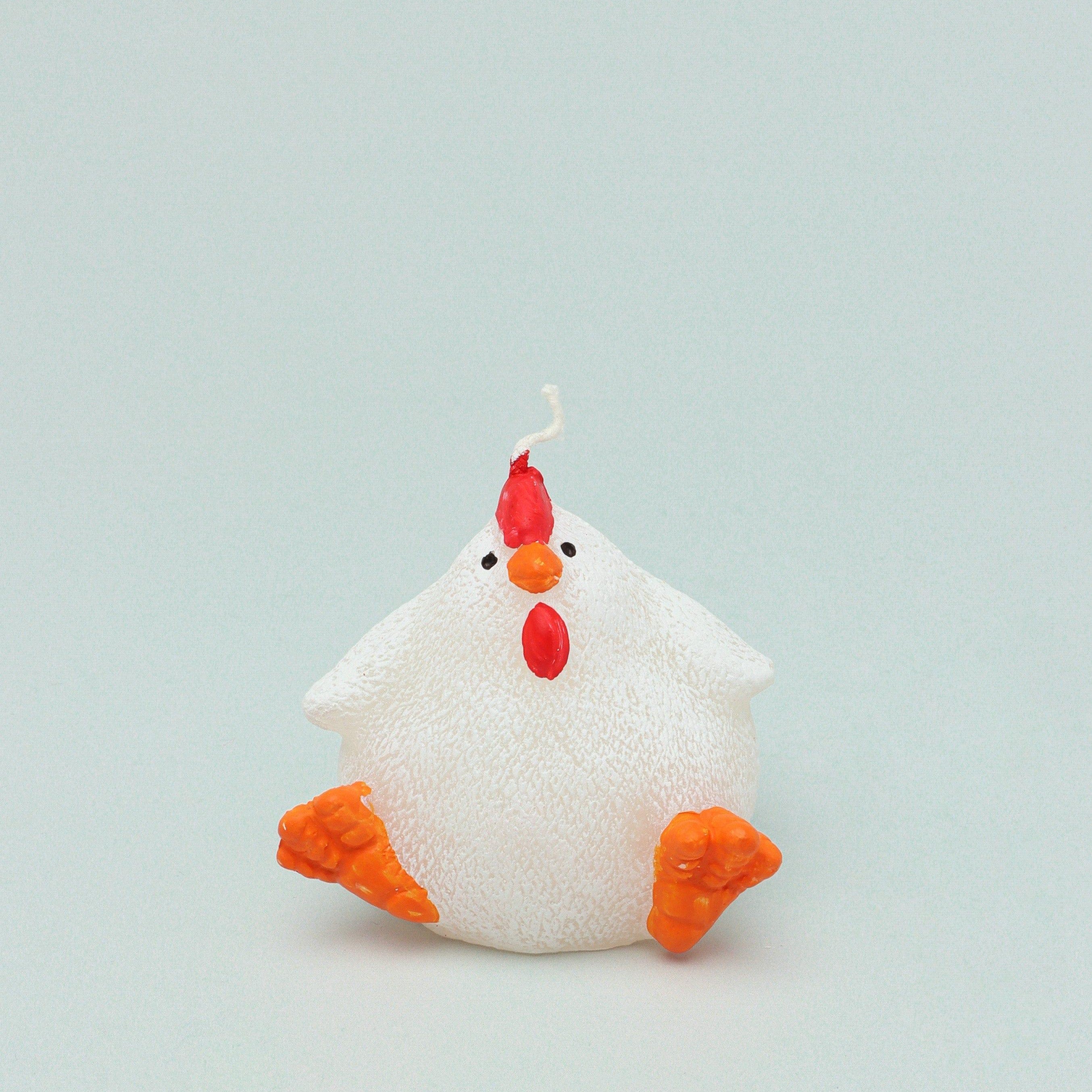 Yellow Or White Chicken Hen Bird Farmhouse 3D Candle - G Decor