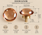 Technical drawing, round champagne glass knob 015076, 36mm