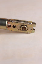 Close-up of the adjustable backset markings, 60mm 70mm and 2 3/8 2 3/4 inch