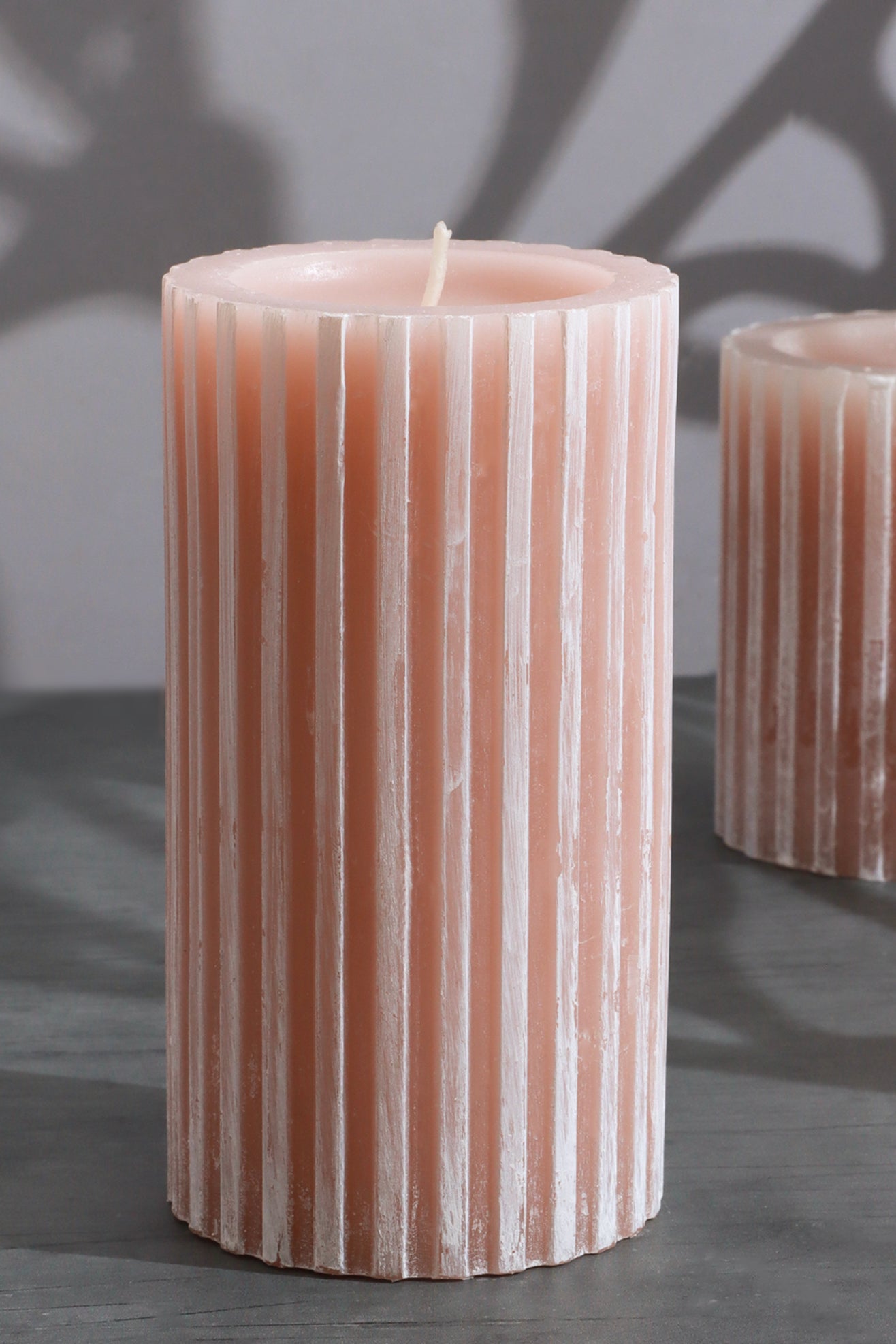 Scented Grooved Pink Blossom, Perfect for Meditation, Pillar Candle