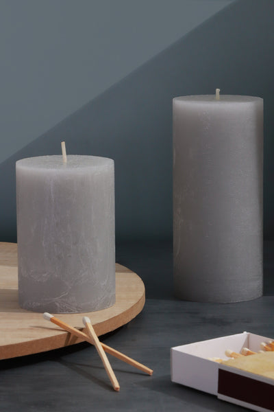 Scented Marble Modern Light Grey Patchouli, Perfect for Meditation, Pillar Candle