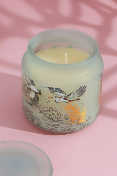 Crane Fresh Cotton Frosted Glass, Perfect for Meditation, Large Jar Candle