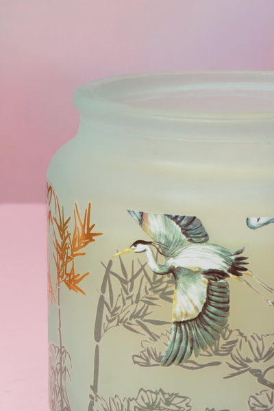 Crane Fresh Cotton Frosted Glass, Perfect for Meditation, Large Jar Candle