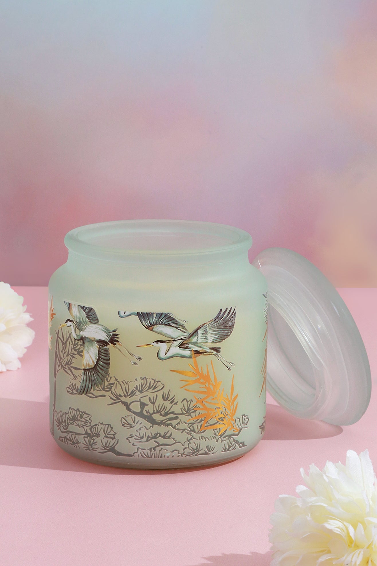 Crane Fresh Cotton Frosted Glass, Perfect for Meditation, Large Jar Candle