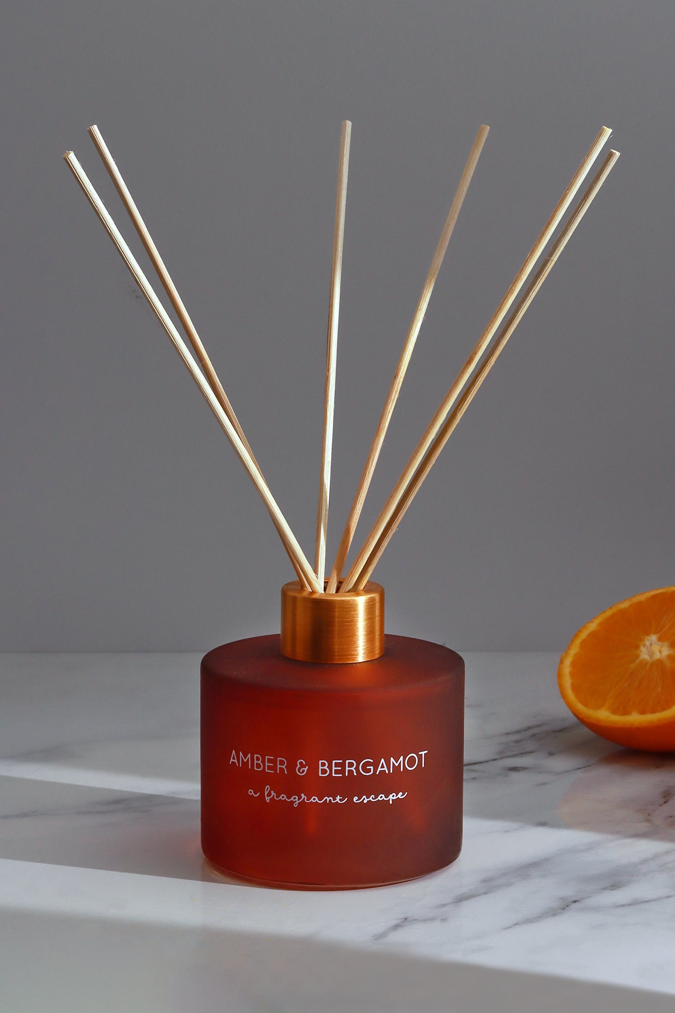 Amber and Bergamot Scented Reed Diffuser with Gift Box