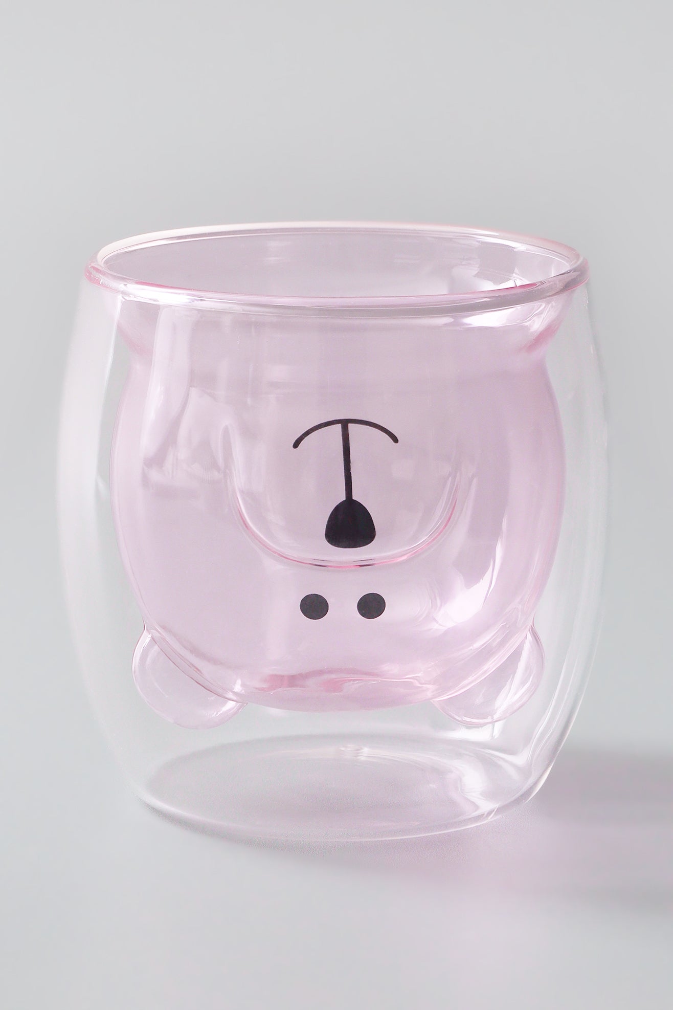 Funny Teddy Bear Double-Walled Glass