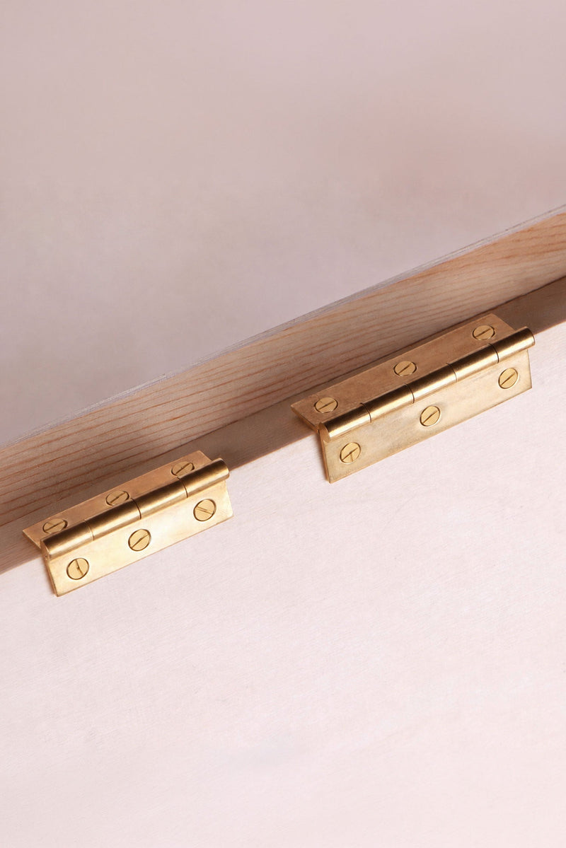 Cupboard Butt Hinge, Aged Brass