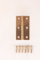 Aged brass butt hinge, 2.5 inch / 64mm