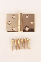 Backflap hinge in polished brass, unlacquered living finish