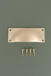 Bevelled Plate cup pull in satin brass, lacquered finish