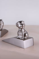 Dog door stopper in chrome