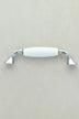 Quiet Living Selection Handcrafted and Hand-Painted Ceramic Pull Handle with Chrome