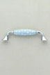 Quiet Living Selection Handcrafted and Hand-Painted Ceramic Pull Handle with Chrome