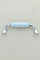 Quiet Living Selection Handcrafted and Hand-Painted Ceramic Pull Handle with Chrome