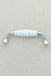 Quiet Living Selection Handcrafted and Hand-Painted Ceramic Pull Handle with Chrome
