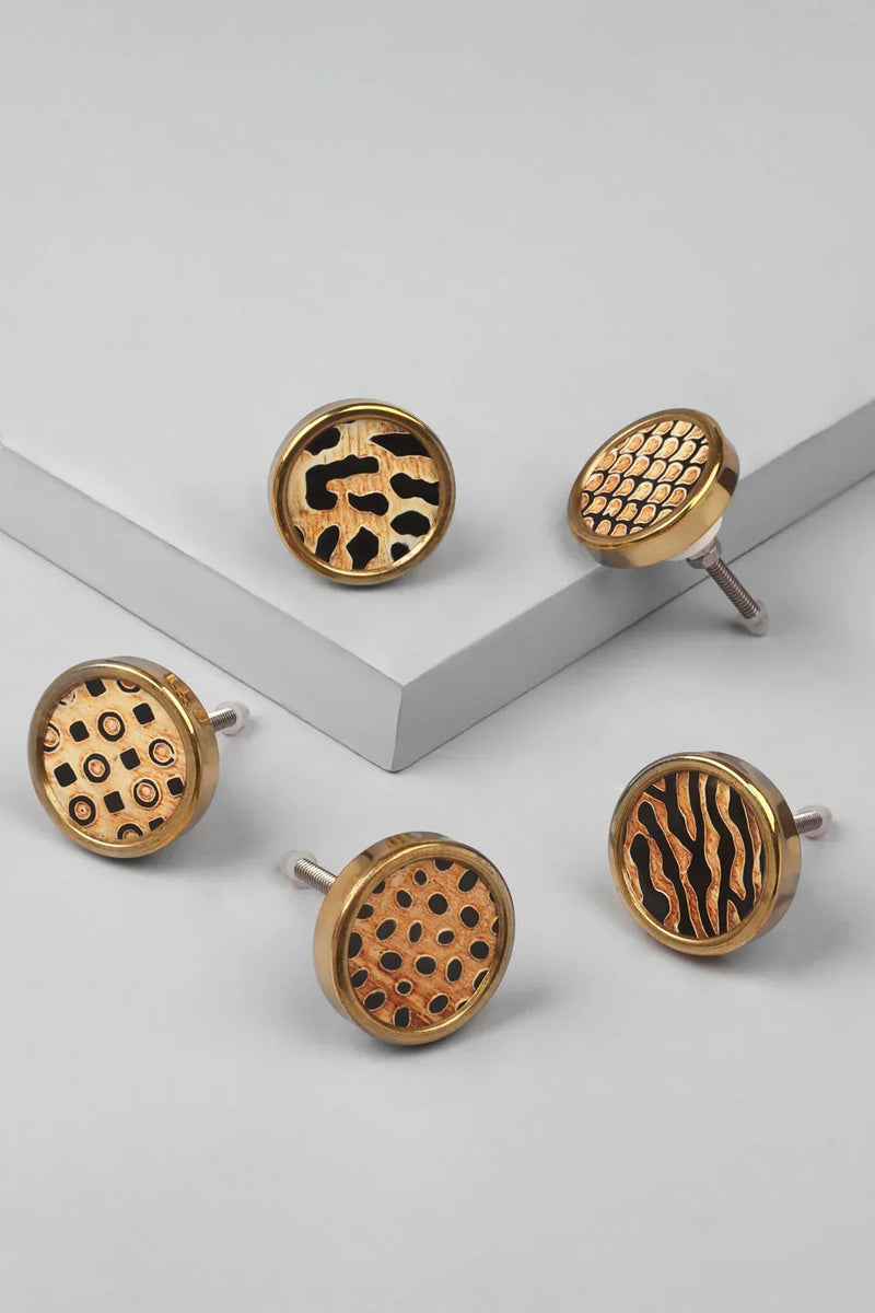 Wild Luxe Messingknöpfe Animal Print Kollektion