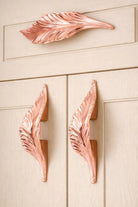 Large Naturalé No.02 Rose Gold Leaf Cabinet Pull Handle — G Decor