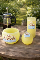 Cotton Wellness Scented Candle Collection in Pillar Ball and Lantern — G Decor