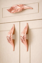 Small Naturalé No.02 Rose Gold Leaf Cabinet Pull Handle — G Decor