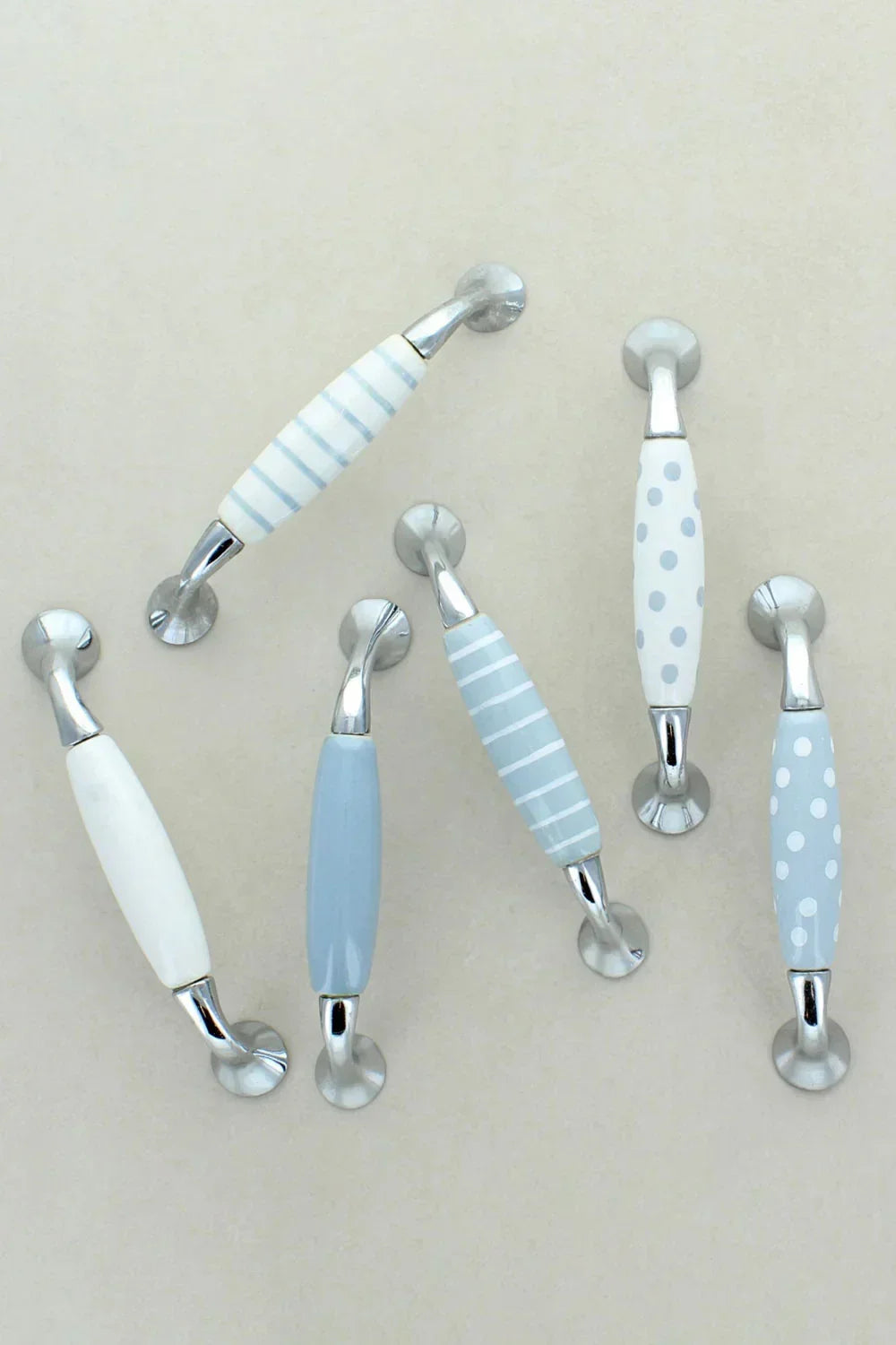 Quiet Living Hand-Painted Ceramic Pull Handle — alternate view, G Decor