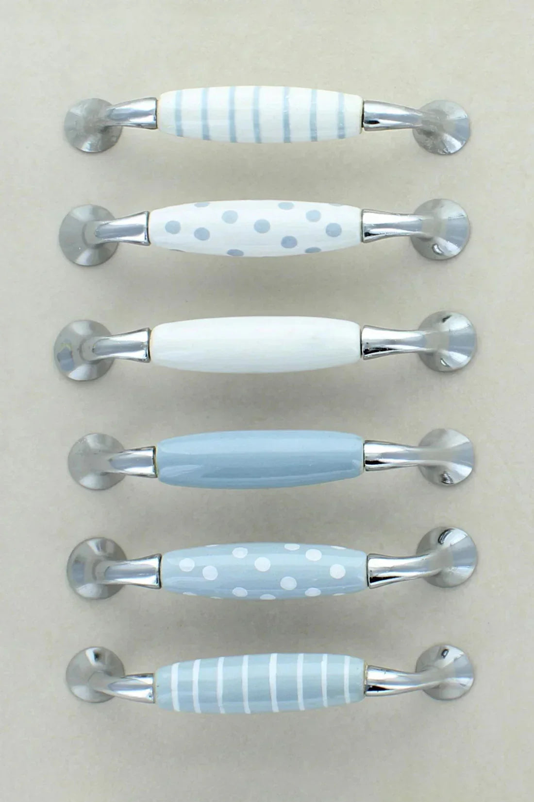Quiet Living Hand-Painted Ceramic Pull Handle — lifestyle view, G Decor