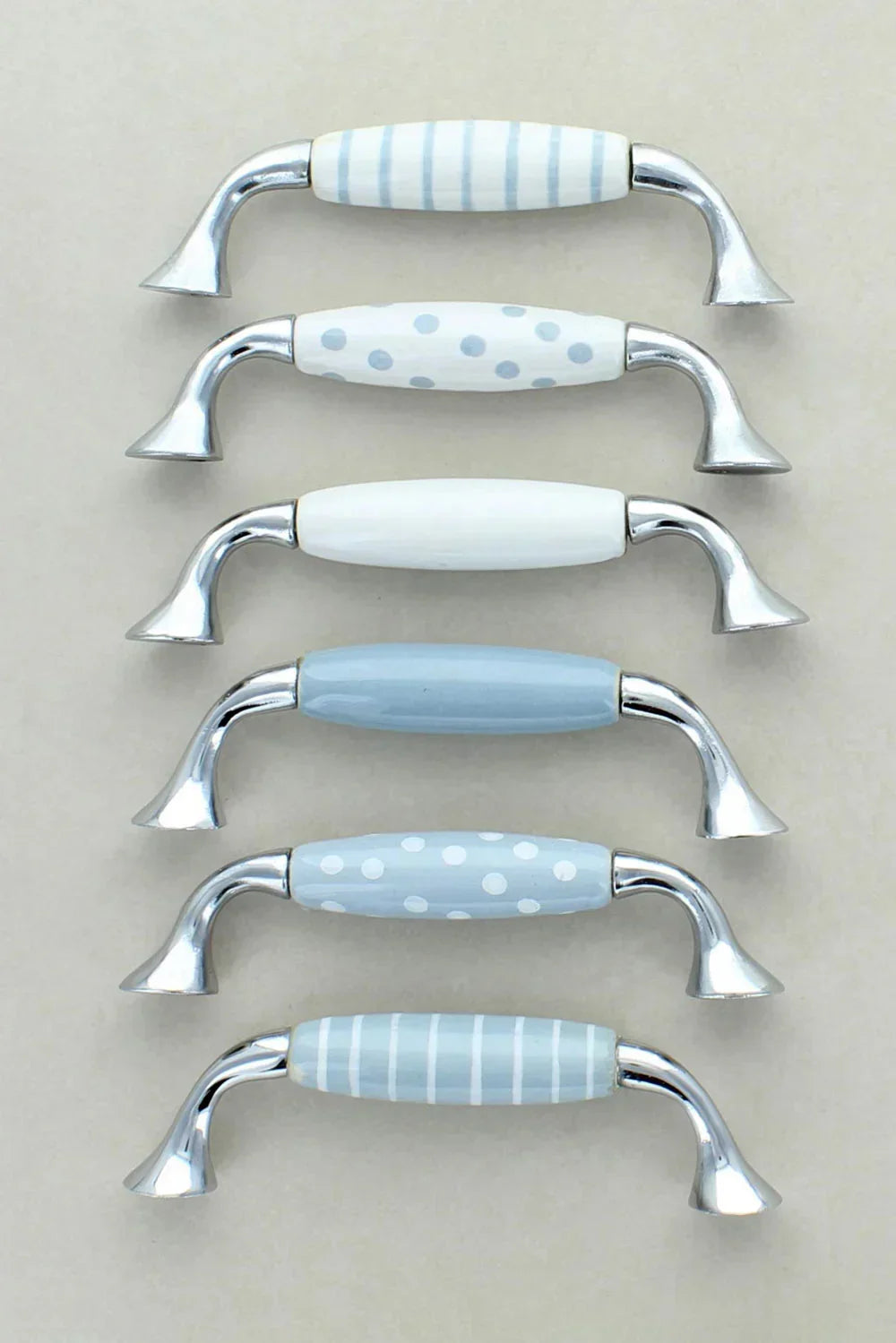 Quiet Living Hand-Painted Ceramic Pull Handle — close-up view, G Decor