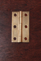 Aged brass cupboard butt hinge, 2.5 inch, solid brass leaves
