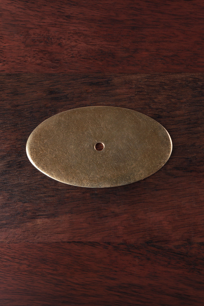 Oval Backplate, Solid Brass