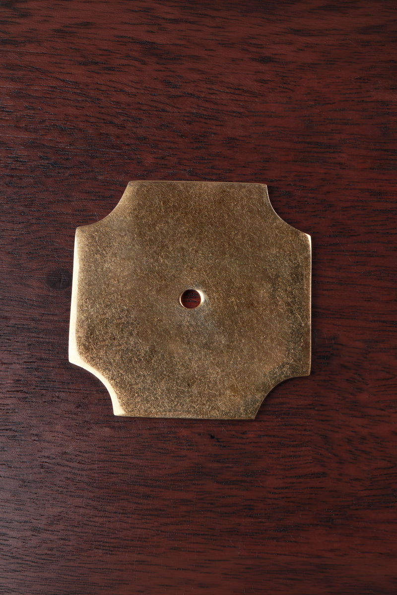 Four Leaf Backplate, Solid Brass