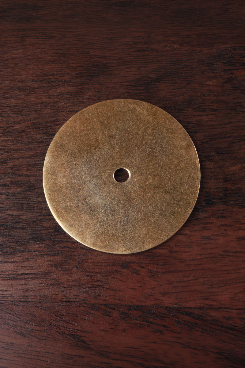 Round Backplate, Solid Brass
