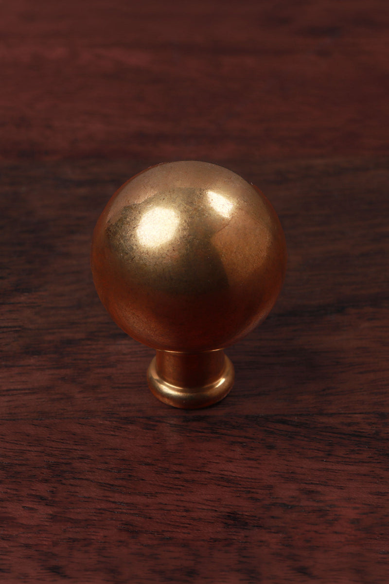 Ball Cabinet Knob, Aged Brass