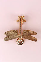 Dragonfly Polished Brass Door Knocker — alternate view, G Decor