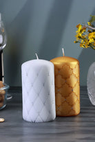 Lorinne du Clair Crystal Pillar Candle — alternate view, G Decor