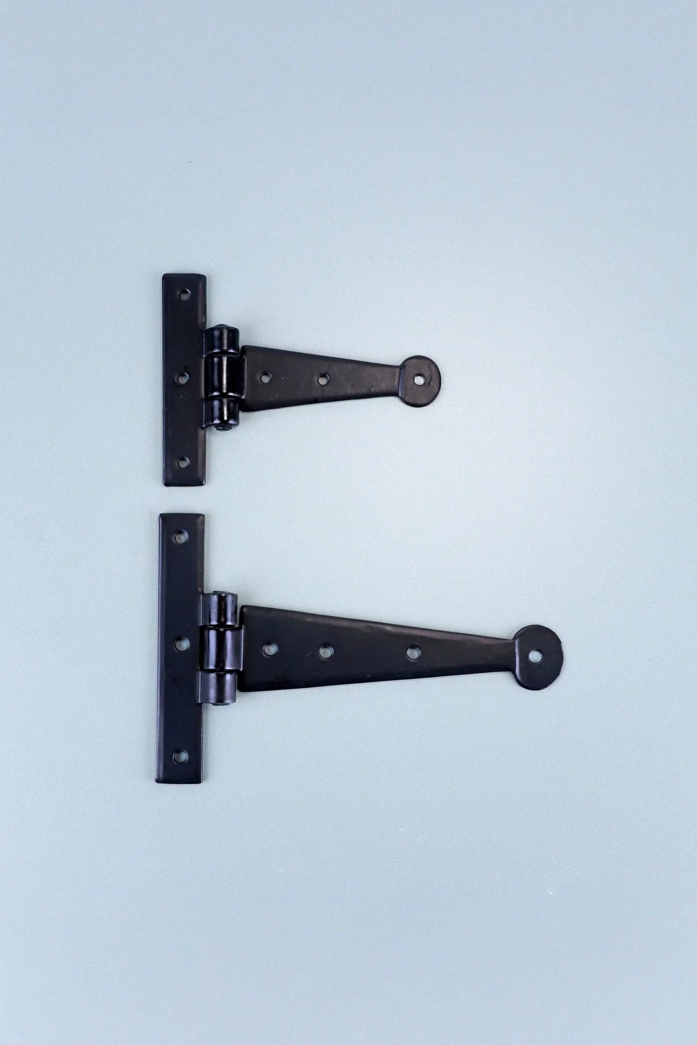 4″ or 6″ Pair of Hand-Forged Coinbase T Hinges in Black Finish