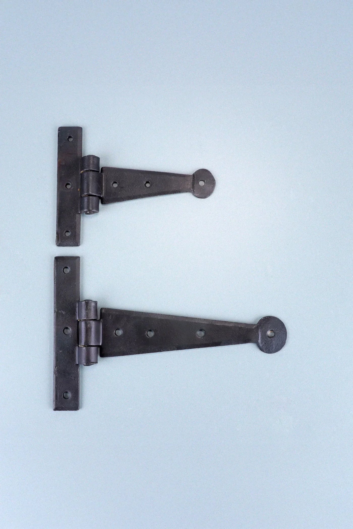 4″ or 6″ Pair of Hand-Forged Coinbase T Hinges in Beeswax Finish