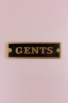 British Pub Black and Brass Raised-Letter Door Sign — view 10, G Decor