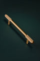 Mayfair Solid Brass Knurled Architectural Bar Pull Handle In Satin Brass Finish