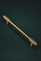 Mayfair Knurled Brass Bar Pull, Satin Brass — view 9, G Decor