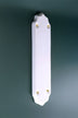 Classic White Ceramic Door Finger Plate Traditional Push Plate with Brass Fixings