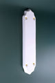 Classic White Ceramic Door Finger Plate Traditional Push Plate with Brass Fixings