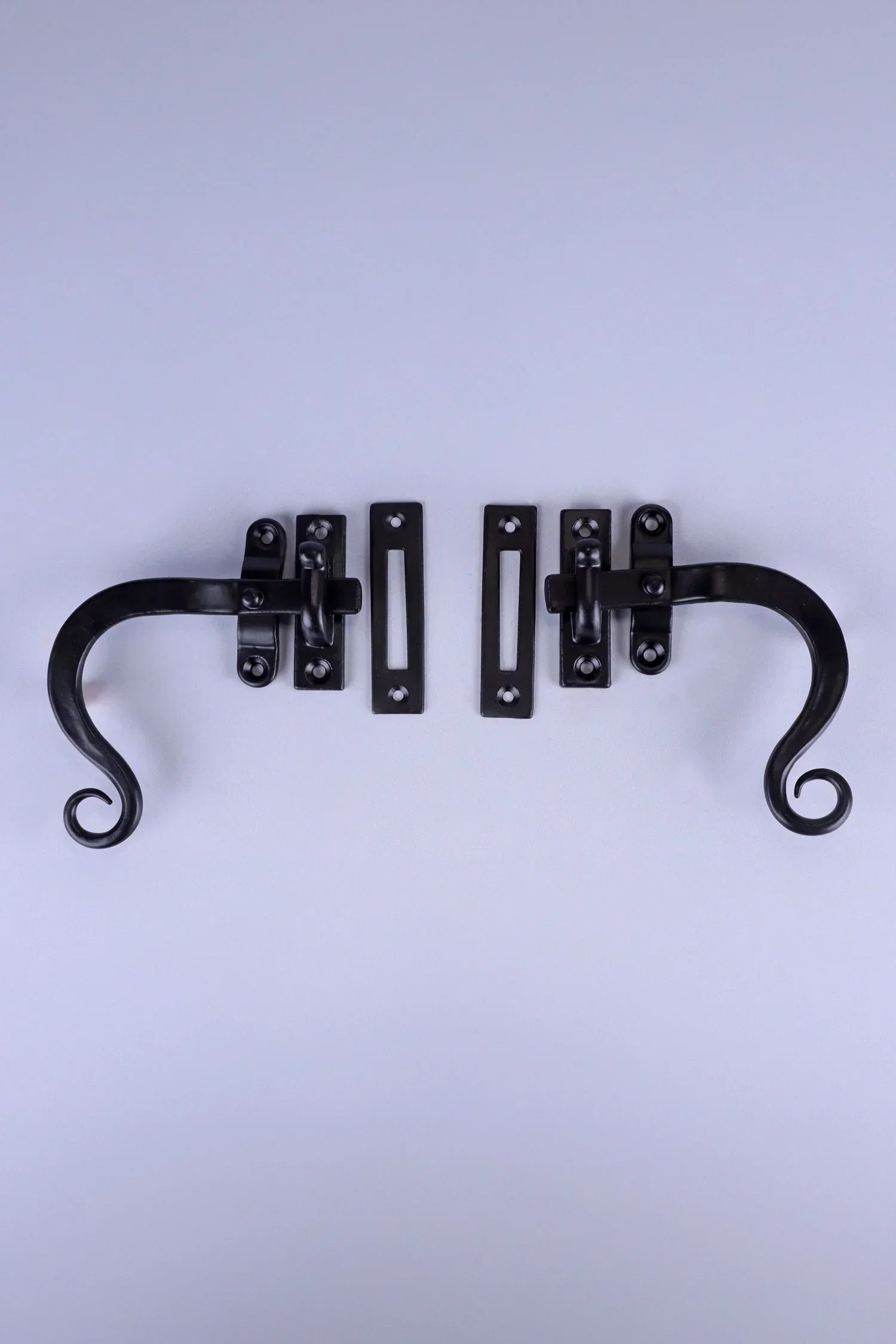 Hand-Forged Monkey Tail Window Fastener, Black — G Decor